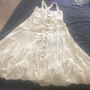 Free People button down tie front dress L